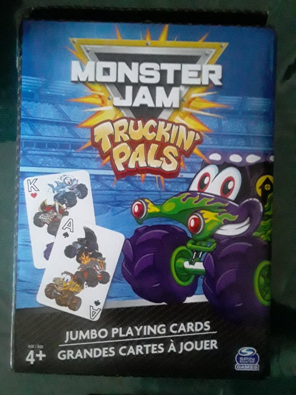 x2 Monster Jam Truckin' Pals Jumbo Playing Cards
